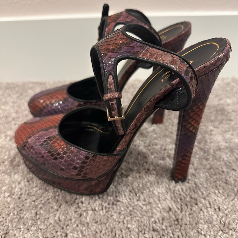 Gucci Charlotte Python Platform Women's Multicolo… - image 3